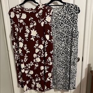 Women’s Maurices L Floral and Animal Print Women's Dresses EUC